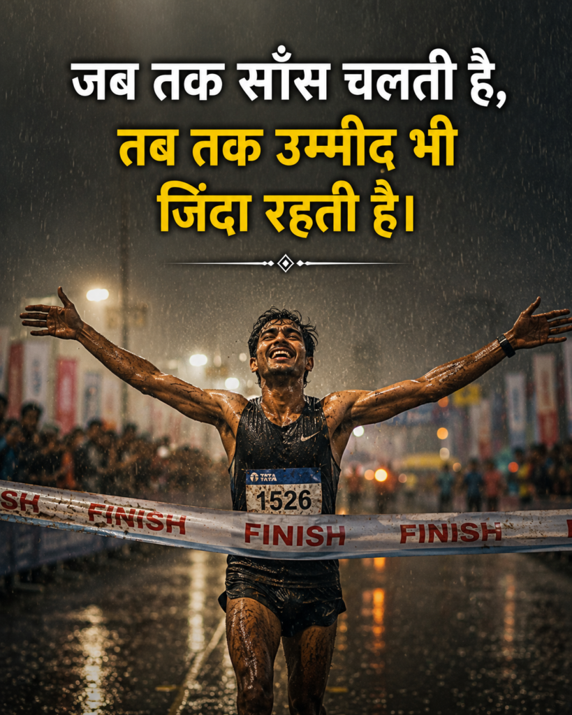Never Give Up Quotes in Hindi
