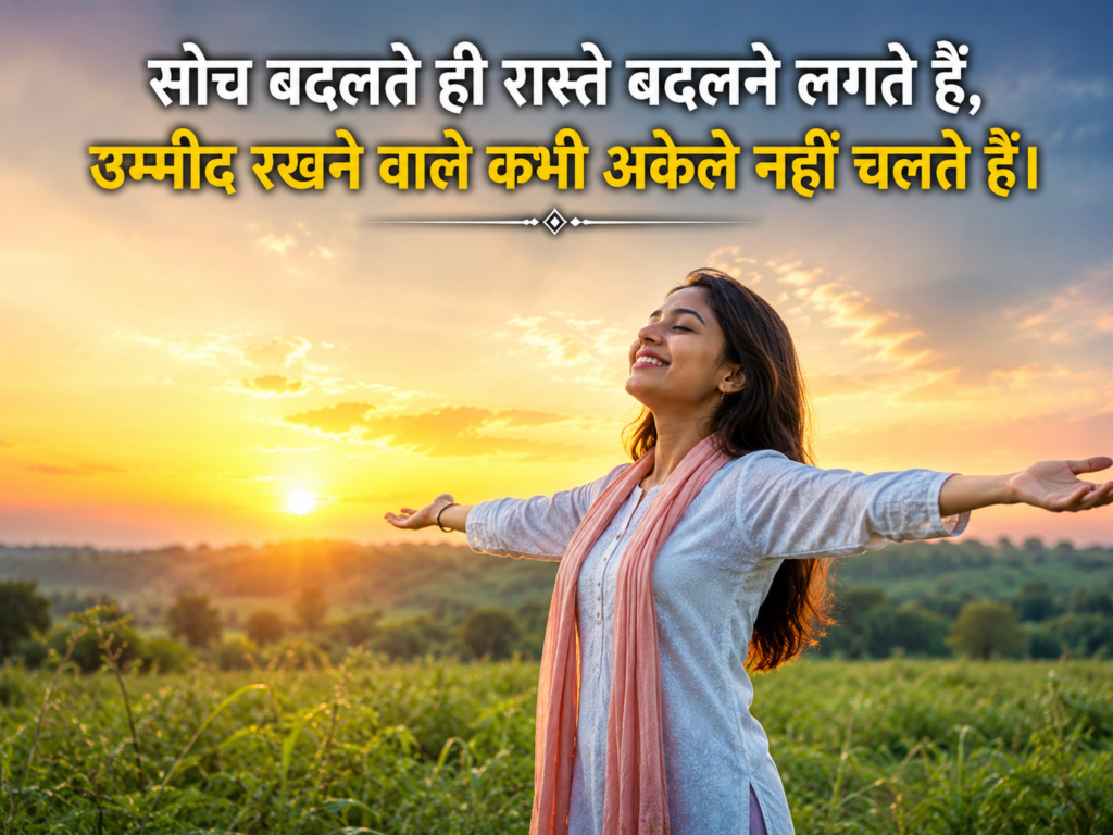 Positive Thinking Motivational Shayari in Hindi