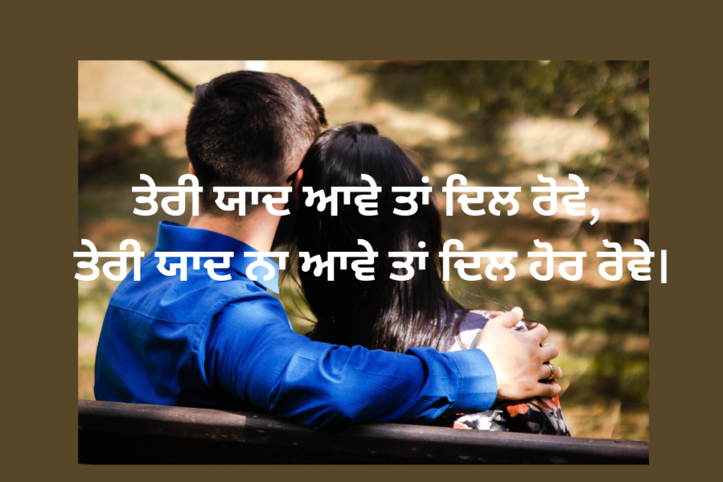 Punjabi Love Shayari 2 Lines